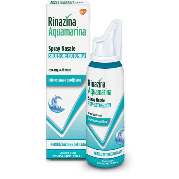 Rinazina Aquamarina Spray Nasale Isotonico Delicato 100 ml