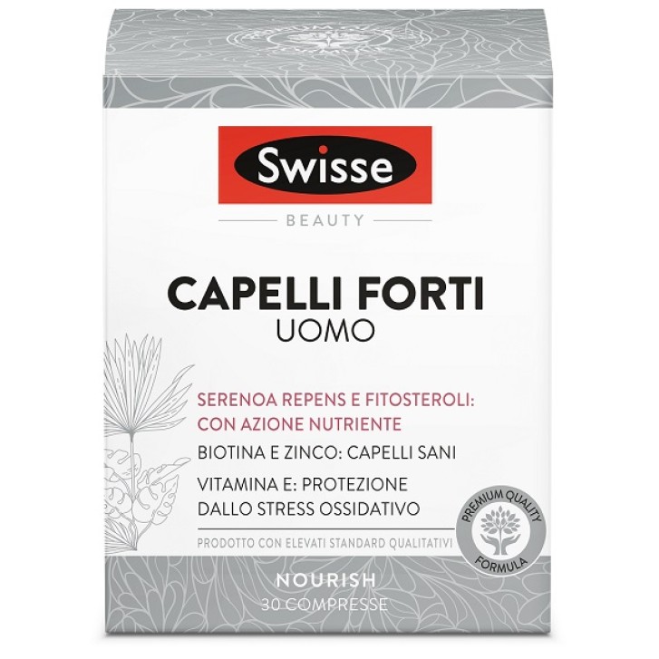 Swisse Beauty Capelli Forti Uomo 30 Compresse - Integratore di Vitamine e Minerali