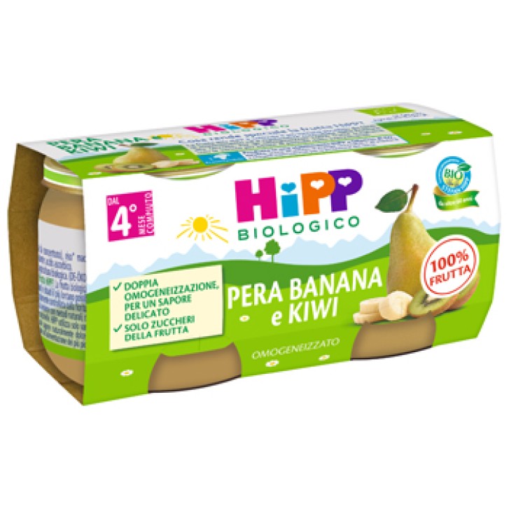 Hipp Bio Omogeneizzato Kiwi Banana e Pera 2 x 80 grammi