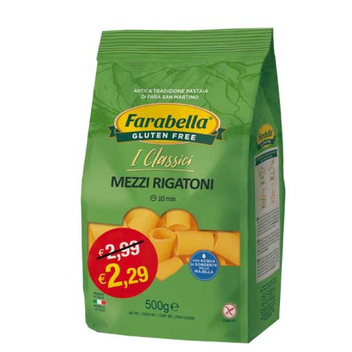 Farabella Pasta Senza Glutine Mezzi Rigatoni 500 grammi