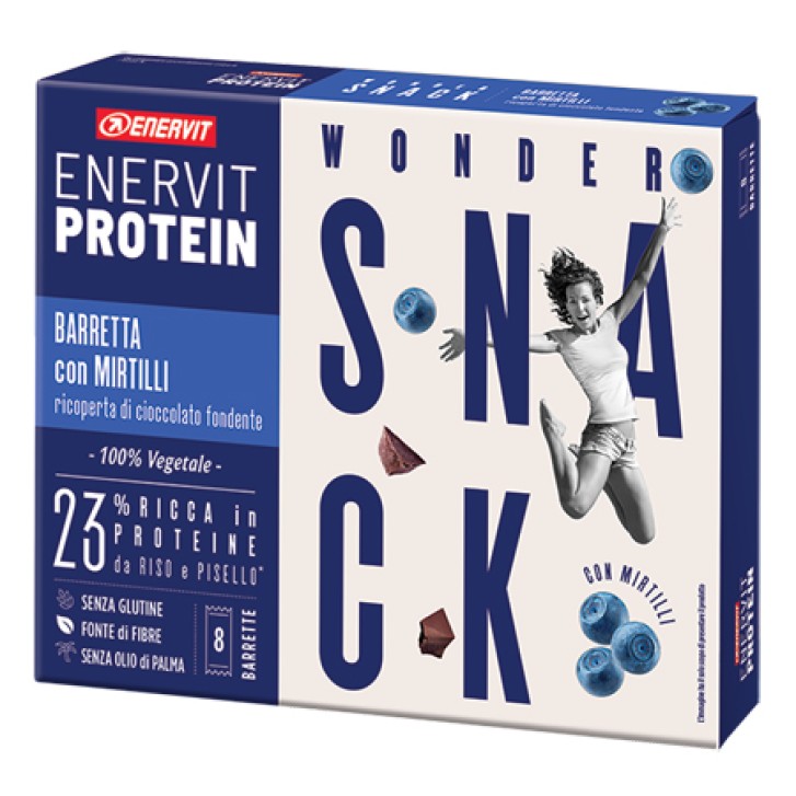 Enervit Protein Snack Mirtillo Barrette Energetiche 8 pezzi