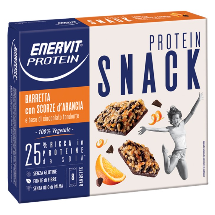 Enervit Protein Snack Scorze di Arancia Barrette Energetiche 8 pezzi