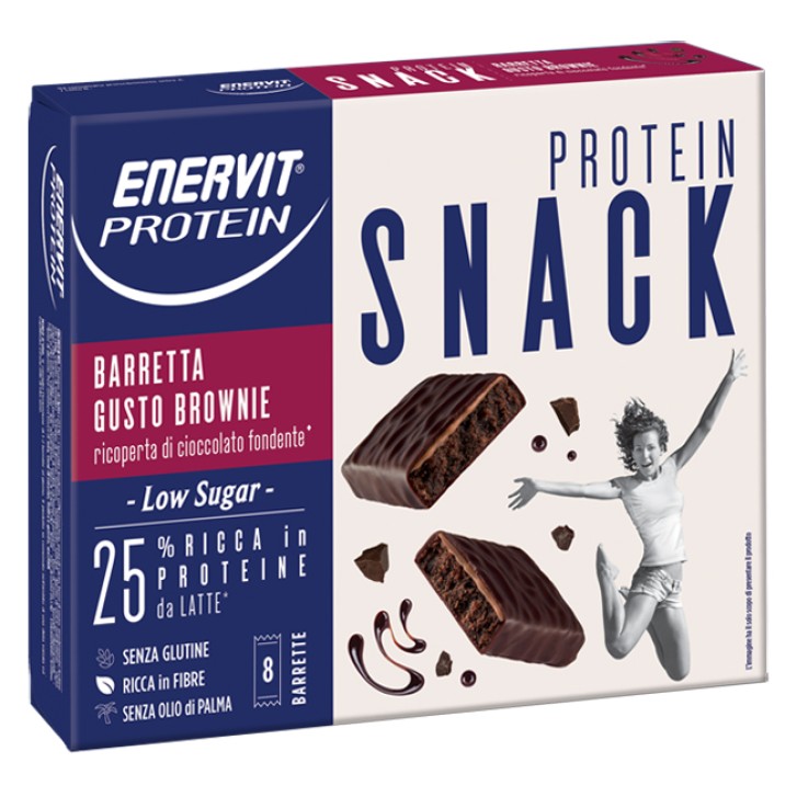 Enervit Protein Snack Brownie Barrette Energetiche 8 pezzi