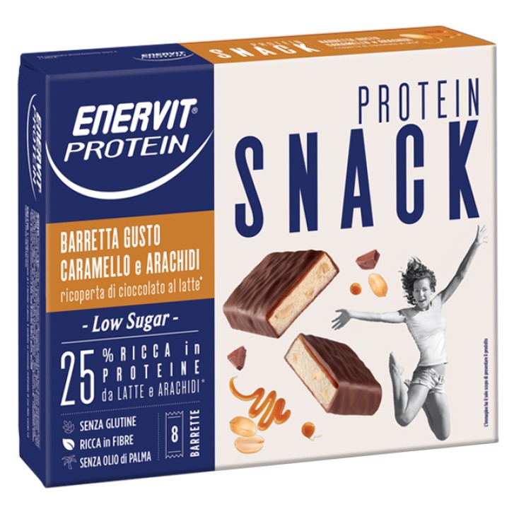 Enervit Protein Snack Caramello Arancia Barrette Energetiche 8 pezzi