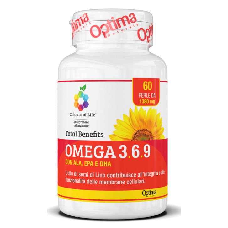 Optima Colour of Life Omega 3-6-9 Total Benefits 60 Compresse - Integratore Antiossidante