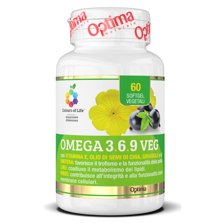 Optima Colour of Life Omega 3-6-9 Veg 60 Softgels - Integratore Antiossidante