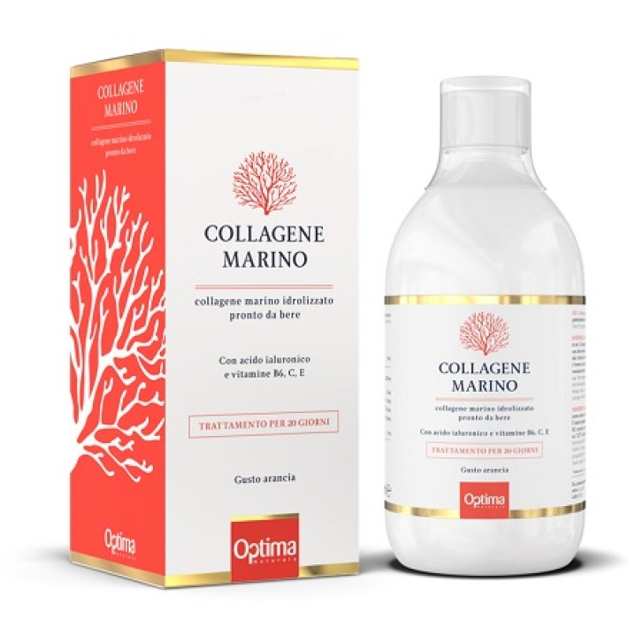 Optima Collagene Marino Liquido 500 ml - Integratore Benessere Pelle Unghie e Capelli