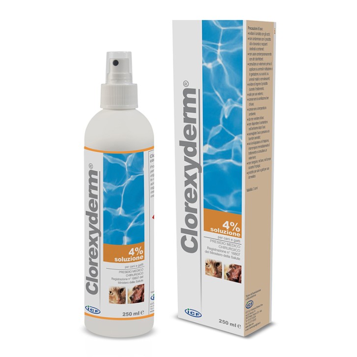 Clorexyderm Soluzione 4% Disinfettante Cani e Gatti 250 ml