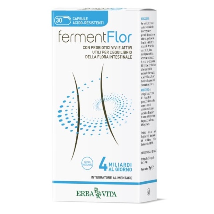 Erba Vita FermentFlor 30 Capsule - Integratore Acido Folico e Vitamina B