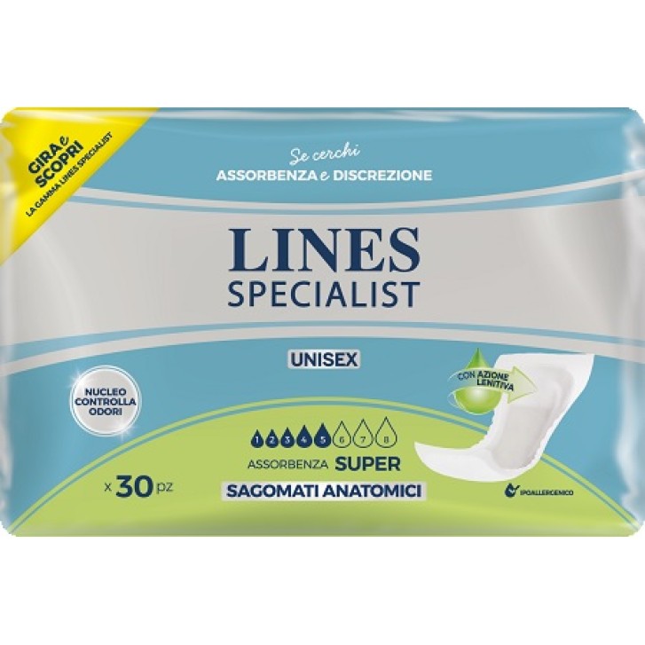 Lines Specialist Extra Pannolone Sagomato 30 Pezzi