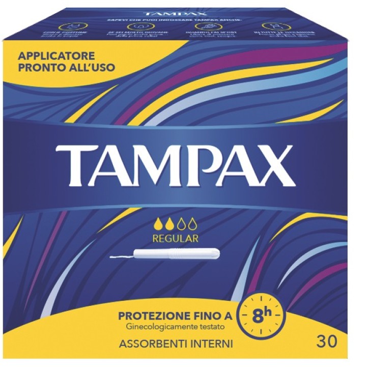 Tampax Blue Box Regular Assorbente Interno Flusso Leggero Medio 8 x 30 pezzi