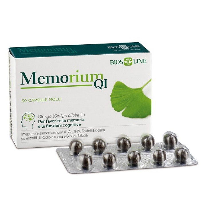 Memorium QI 30 Capsule Molli - Integratore Memoria e Funzione Cognitiva