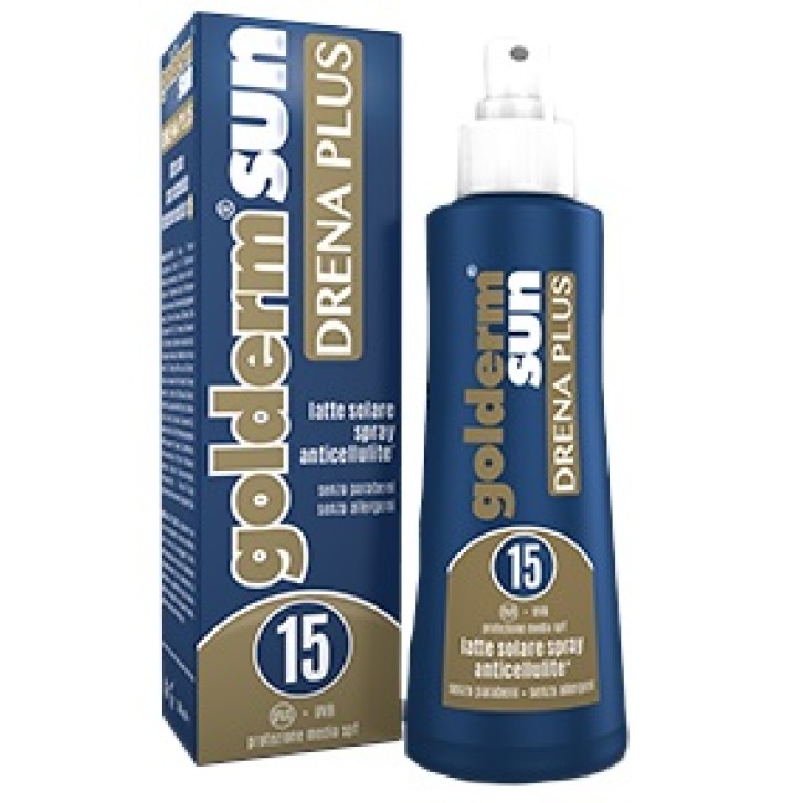 Golderm Sun Drena Plus SPF 15 Latte Solare Spray Anticellulite 200 ml