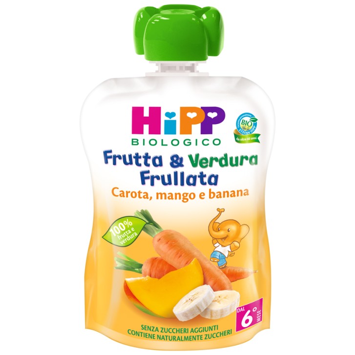 Hipp Bio Frutta e Verdura Carota Mango e Banana 90 grammi