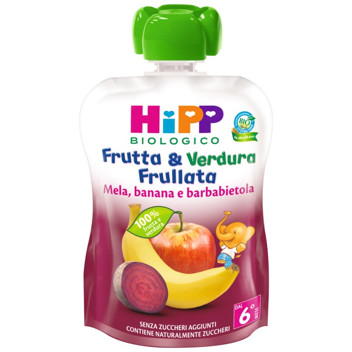Hipp Bio Frutta e Verdura Mela Banana e Barbabietola 90 grammi
