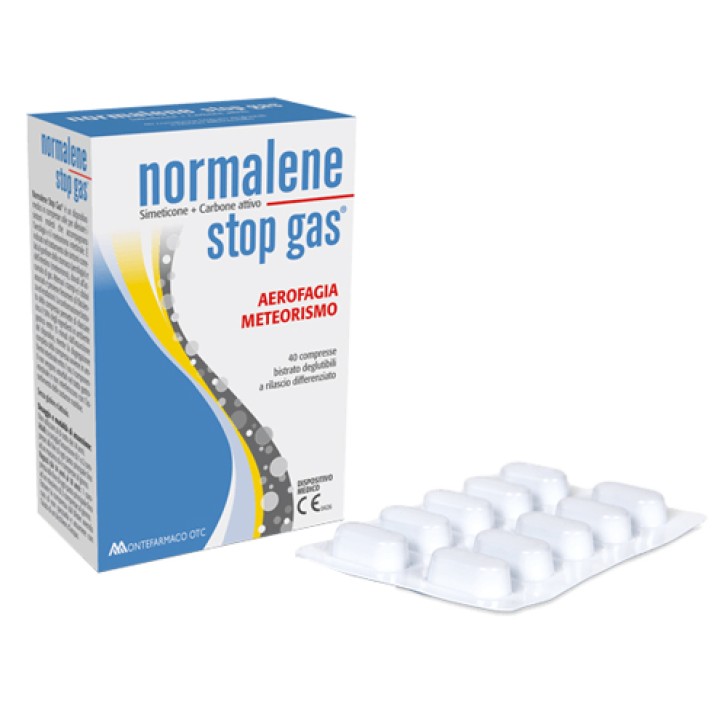 Normaleme Stop Gas 40 Compresse - Intregratore Alimentare