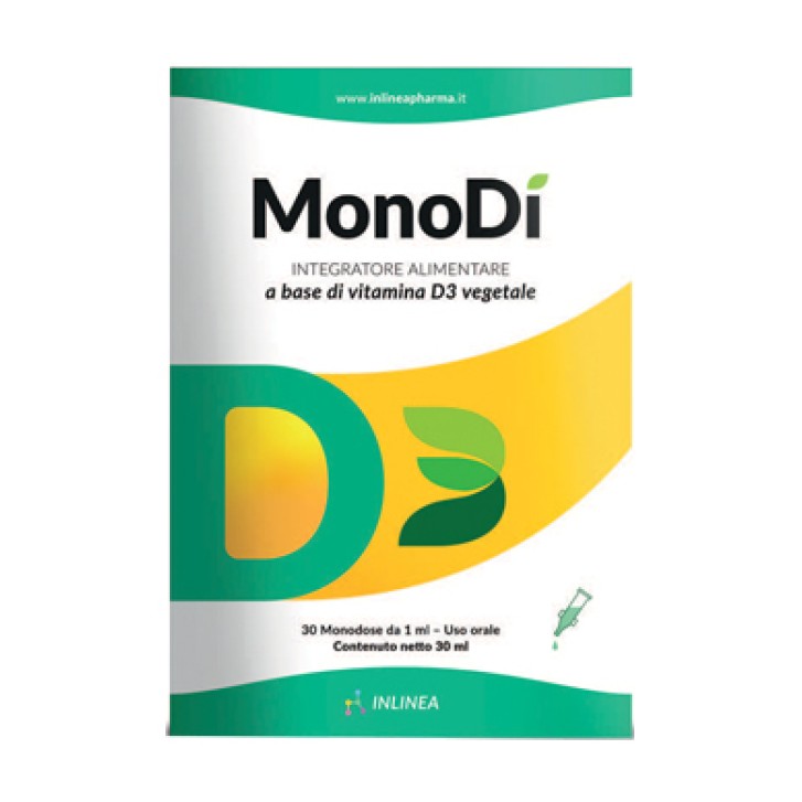 MonoDi' 30 Flaconcini Monodose - Integratore Alimentare Vitamina D3