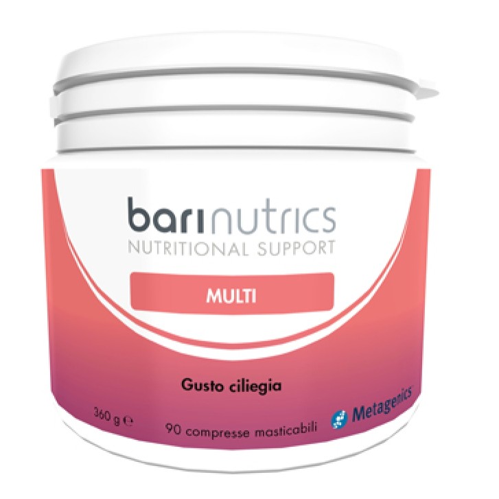 Barinutrics Multi Gusto Ciliegia 90 Compresse Masticabili - Integratore Vitamine e Minerali