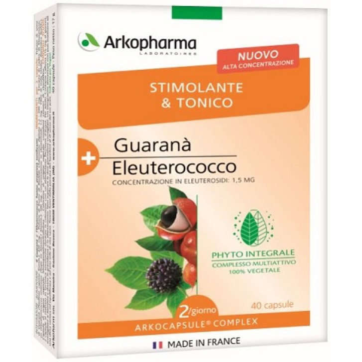 ArkoCapsule Complex Guarana' Eleuterococco 40 Capsule - Integratore Stimolante e Tonico