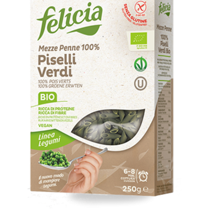 Felicia Bio Pasta Mezze Penne Piselli 250 grammi