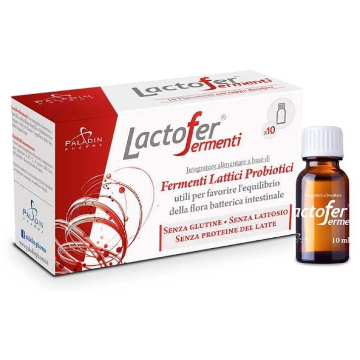 Lactofer Fermenti 10 Flaconcini - Integratore Flora Intestinale
