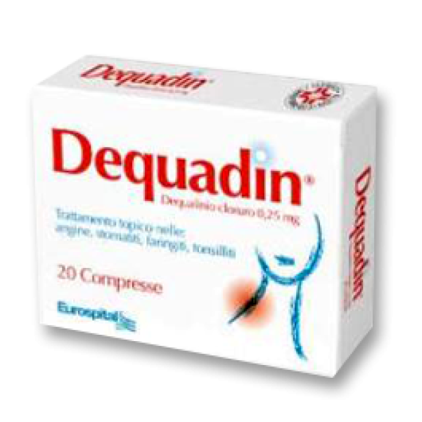 Dequadin 0,25 mg Dequalinio 20 Pastiglie