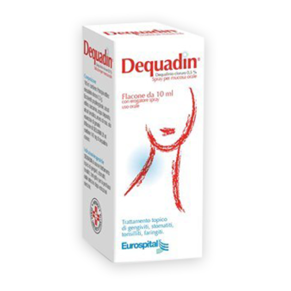Dequadin Spray per Mucosa Orale 0,5% Dequalinio Cloruro 10 ml
