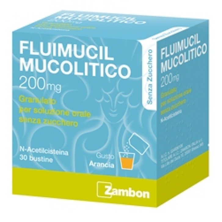 Fluimucil Mucolitico 200 mg Senza Zucchero 30 Bustine