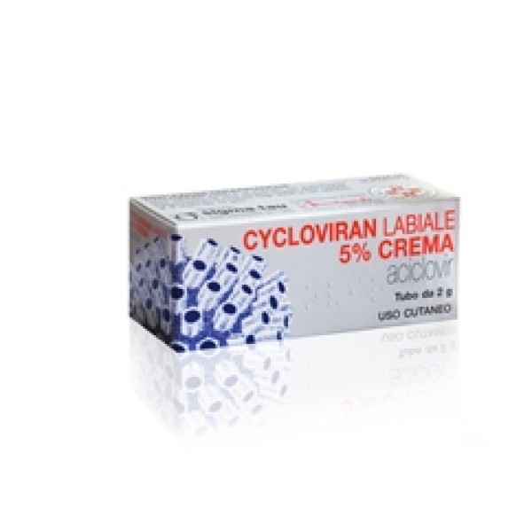 Cycloviran Labiale Crema 5% Aciclovir Herpes 2 grammi