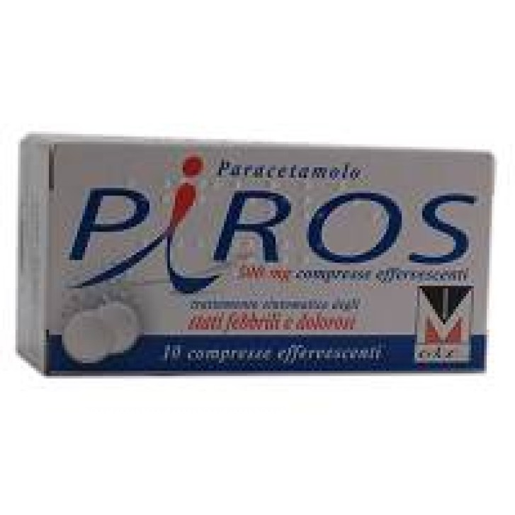 Piros 500 mg Paracetamolo 10 Compresse Effervescenti