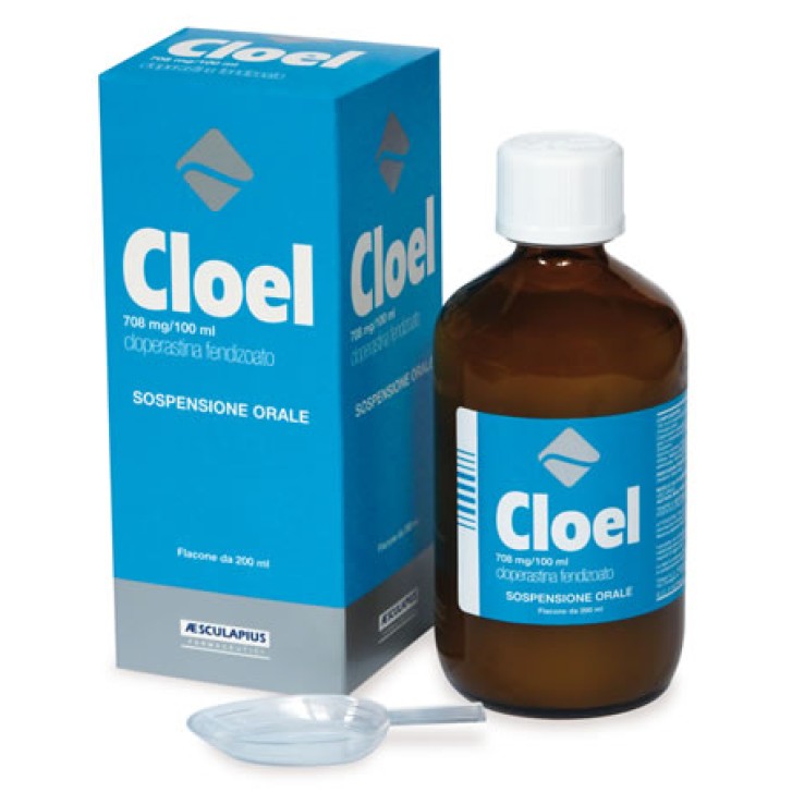 Cloel 708 mg/100 ml Cloperastina Fendizoato Sciroppo Antitosse 200 ml