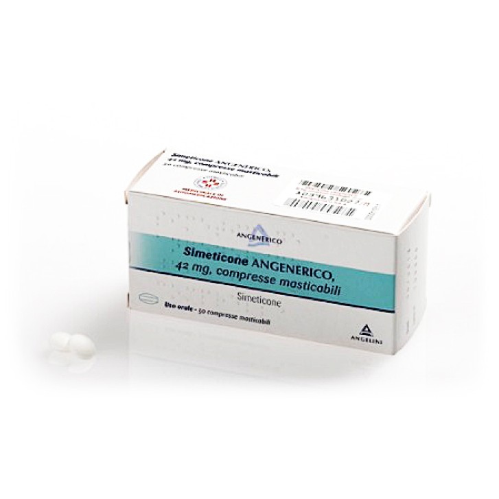 Simeticone Angenerico 42 mg 50 Compresse Masticabili