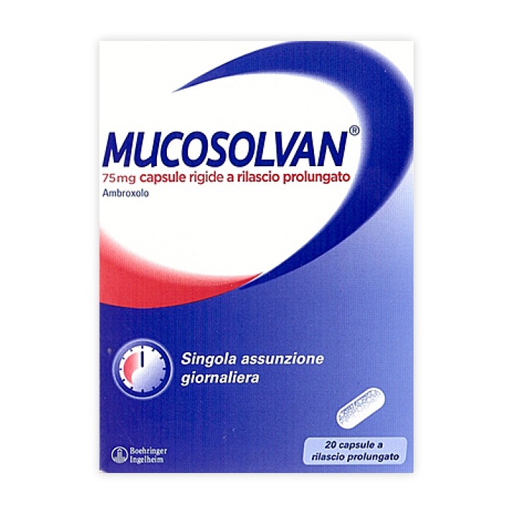 Mucosolvan 75 mg Ambroxolo Mucolitico 20 Capsule a Rilascio Prolungato