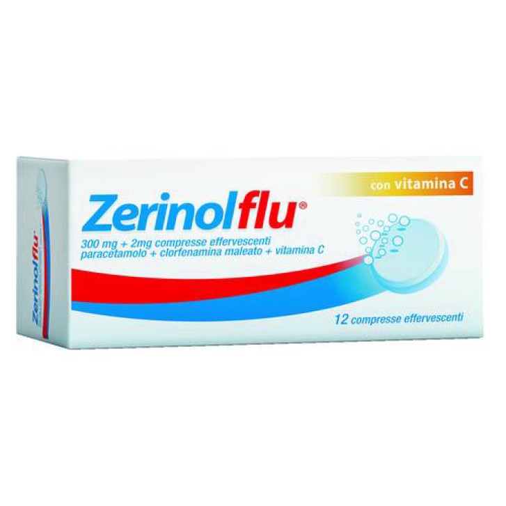 Zerinolflu Antinfluenzale Paracetamolo 12 Compresse Effervescenti