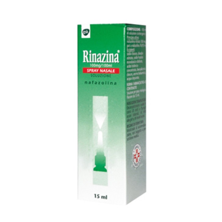 Rinazina Spray Nasale Decongestionante 0,1% Nafazolina 15 ml