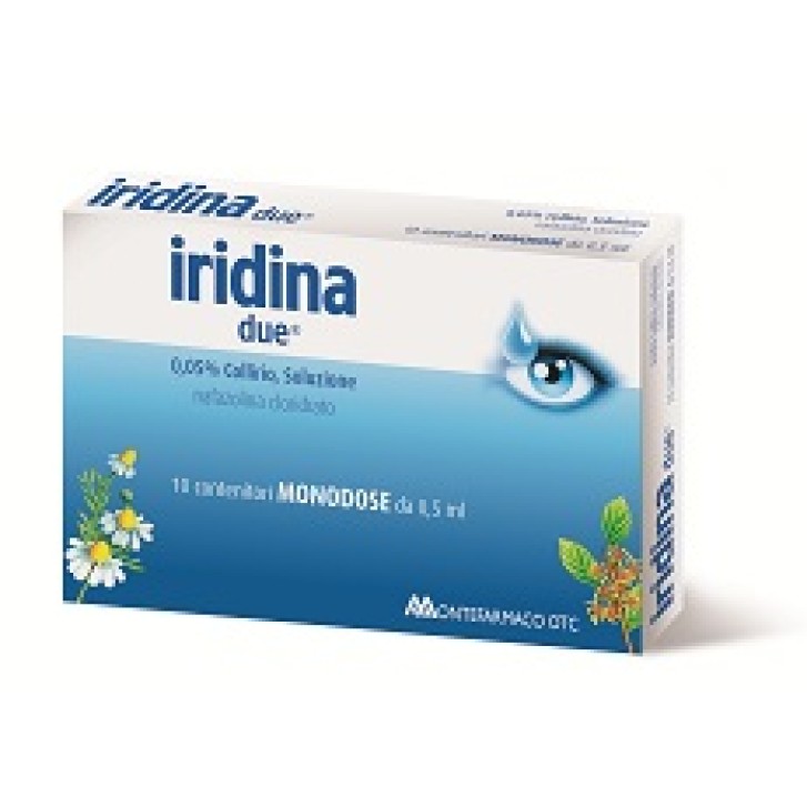 Iridina Due Collirio 0,05% Nafozalina Cloridrato 10 Flaconcini 0,5 ml