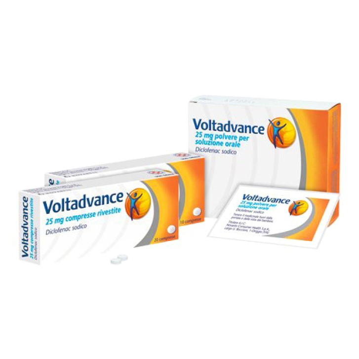 Voltadvance 25 mg Diclofenac Dolori Articolari 10 Compresse Rivestite
