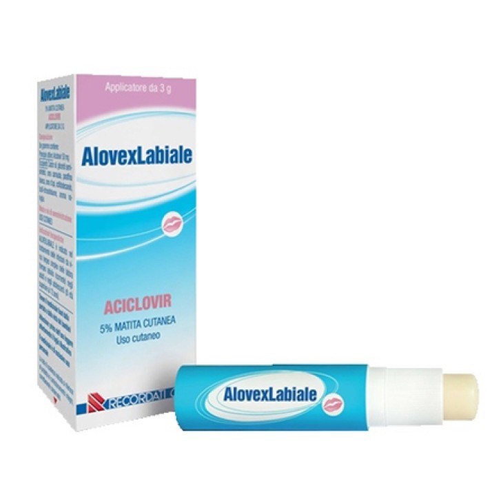 Alovex Labiale Matita Cutanea 5% Aciclovir Herpes 3 grammi