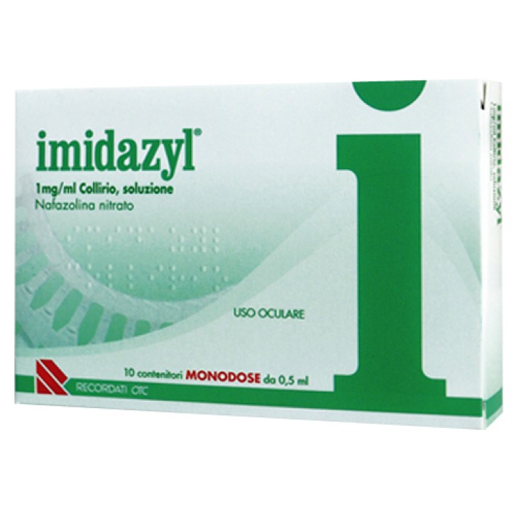 Imidazyl Collirio 1mg/ ml Nafazolina Decongestionante 10 Flaconcini Monodose