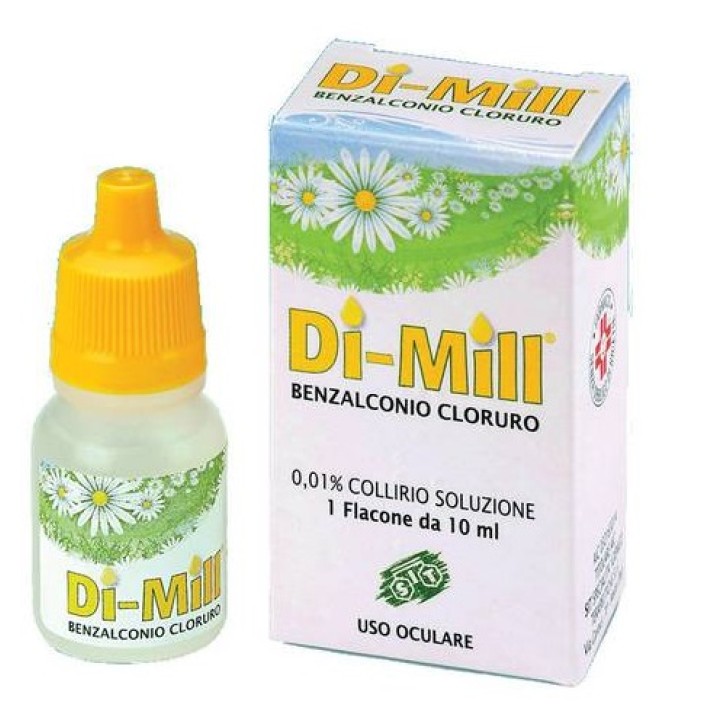 Dimill 0,1 mg/ ml Benzalconio Cloruro Collirio Disinfettante 10 ml