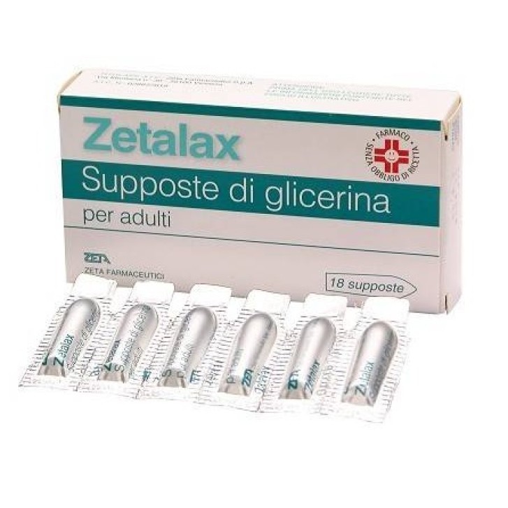 Zetalax Adulti 2,25 grammi Glicerolo Stitichezza 18 Supposte
