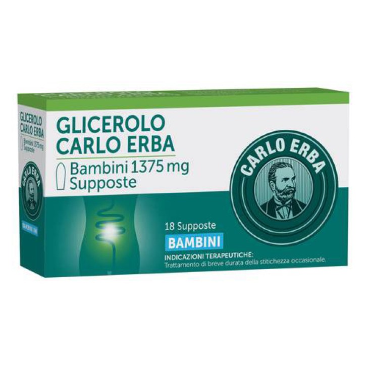 Carlo Erba Glicerolo Bambini 1375 mg 18 supposte