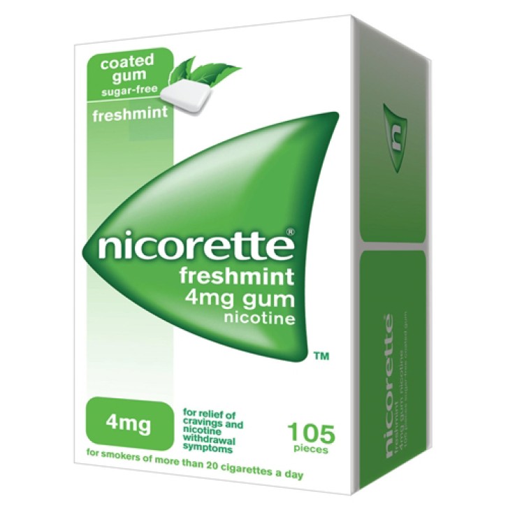 Nicorette Gomme 4 mg Nicotina Menta 105 Gomme Masticabili