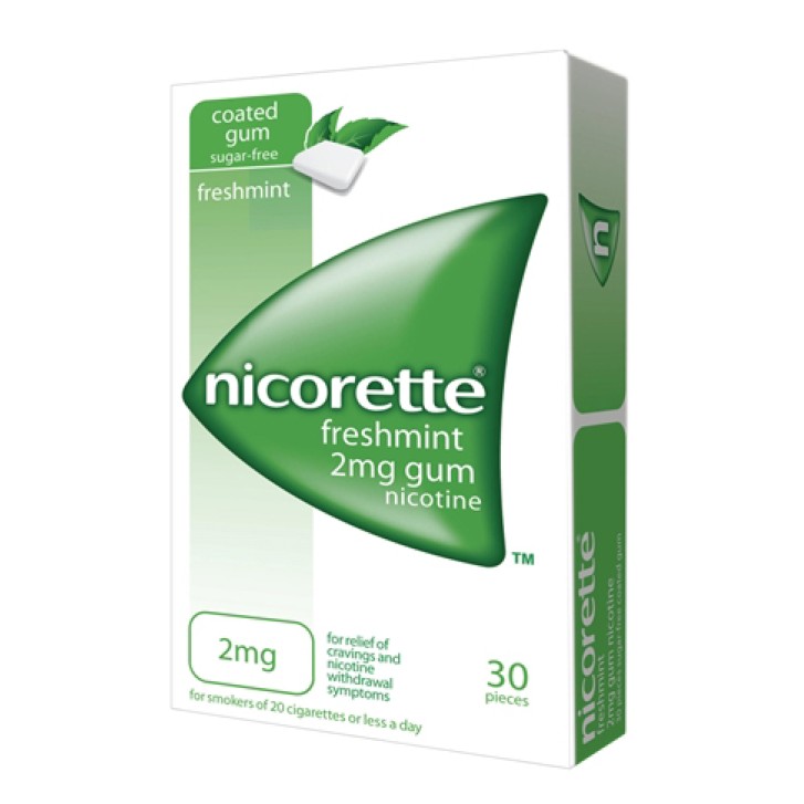 Nicorette 2 mg Gomme Masticabili per Smettere di Fumare 30 pezzi