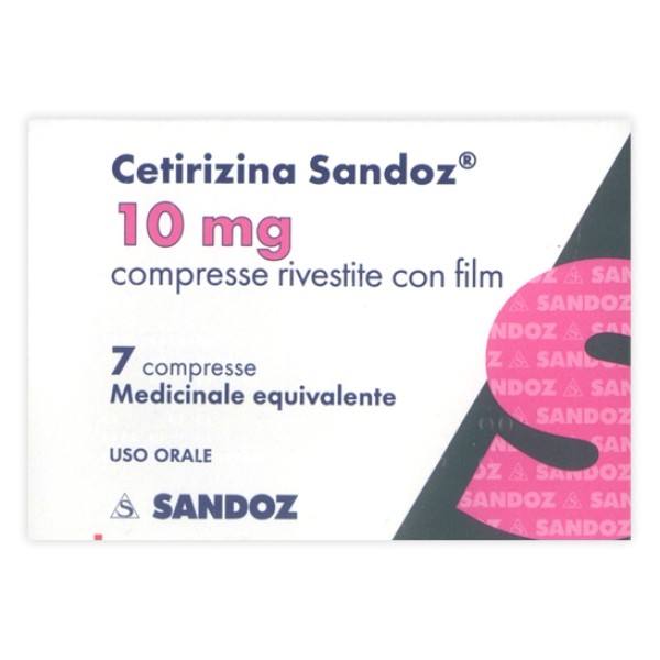 Cetirizina Sandoz 10 mg Rinite 7 Compresse Rivestite