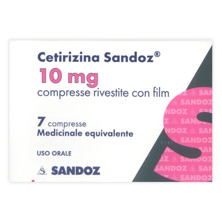 Cetirizina Sandoz 10 mg Antistaminico 7 Compresse