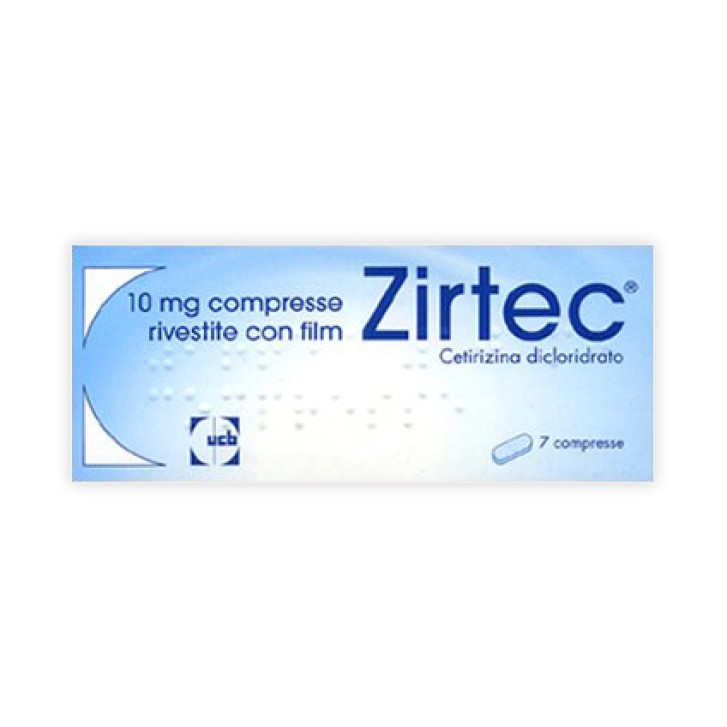 Zirtec 10 mg Antistaminico 7 Compresse
