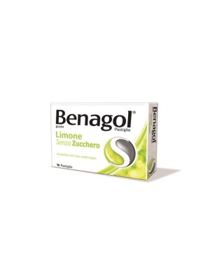 Benagol Pastiglie Limone Senza Zucchero Antisettico Cavo Orale 16 Pastiglie