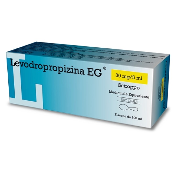 Levodropropizina EG 30 mg/5 ml Sciroppo Sedativo Tosse 200 ml