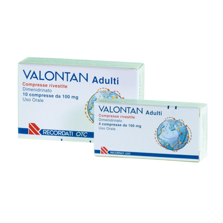 Valontan Adulti 100 mg Dimenidrinato Antinausea 10 Compresse Rivestite